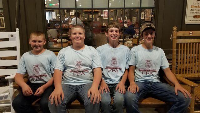 FCMS FFA Land Evaluation Team members Preston Busby, Jacob Keese, Jesse Porter, and Liam Ford